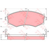 Колодки тормозные дисковые для INFINITI G20 / NISSAN 200 SX(S13), ALMERA(N16), PINTARA(U12), PRAIRIE(M11), PRIMERA(W10), SKYLINE(R30) <b>TRW GDB1008 / 21526</b>