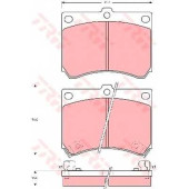 Колодки тормозные дисковые для MAZDA 323 F(BJ), 323 P(BA), 323(BG), FAMILIA(BA,BG,BJ), MX-3(EC) <b>TRW GDB1029 / 21277</b>