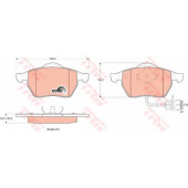 Колодки тормозные дисковые для AUDI 100(44,44Q,4A,C3,C4), A6(4A,C4) <b>TRW GDB1049 / 20676</b>