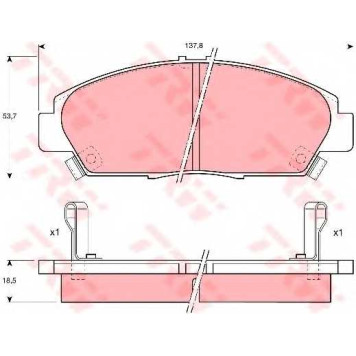 Колодки тормозные дисковые для HONDA ACCORD(CC,CD,CE,CF,CG,CK), PRELUDE(BA,BB) <b>TRW GDB1061 / 21879</b>