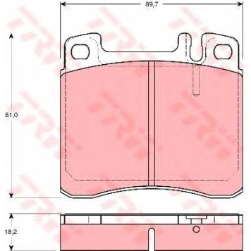 Колодки тормозные дисковые для MERCEDES S(W140) <b>TRW GDB1122 / 21304</b>