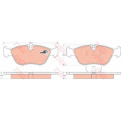 Колодки тормозные дисковые для VOLVO 850(LS,LW), C70, S70(LS), V70(LV) <b>TRW GDB1159 / 21273</b>