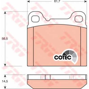 Колодки тормозные дисковые для VOLVO 240, 260, 740, 760, 780, 850, 940, 960, C70, P 1800, S70, V70, V90, XC70 CROSS COUNTRY <b>TRW GDB1160 / 20755</b>