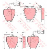 Колодки тормозные дисковые для AUDI A6(4A,C4), A8(4D2,4D8) <b>TRW GDB1162 / 21452</b>