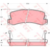 Колодки тормозные дисковые для LEXUS ES / TOYOTA CAMRY, CARINA E, CARINA, CELICA, CORONA, HARRIER <b>TRW GDB1168 / 21833</b>