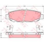 Колодки тормозные дисковые для LEXUS GS / TOYOTA ARISTO, CHASER, CRESTA, CROWN, GRANVIA, HIACE, MARK, SUPRA <b>TRW GDB1185 / 21491</b>