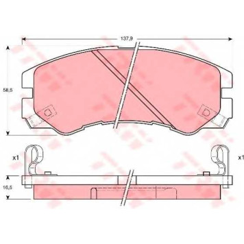 Колодки тормозные дисковые | перед | <b>TRW GDB1186</b>