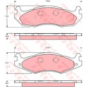 Колодки тормозные дисковые для HUMMER HUMMER H1 / JEEP CHEROKEE(XJ), CJ5 - CJ8, COMANCHE(MJ), WAGONEER, WRANGLER(SJ#,YJ) <b>TRW GDB1207 / 21820</b>