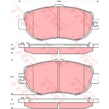 Колодки тормозные дисковые для LEXUS LS(UCF10) <b>TRW GDB1241 / 21490</b>