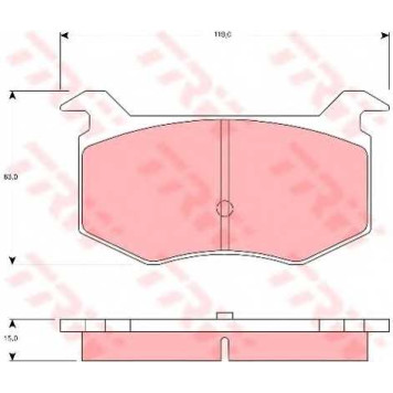 Колодки тормозные дисковые <b>TRW GDB1256</b>