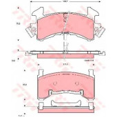 Колодки тормозные дисковые для CHEVROLET BLAZER S10, CAMARO(FP#), MALIBU, MONTE CARLO, S10 <b>TRW GDB1272 / 24650</b>
