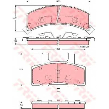 Колодки тормозные дисковые для CHEVROLET ASTRO Extended, ASTRO, BLAZER K5, C1500, C2500, G20(G), SUBURBAN 1500, SUBURBAN, TAHOE(GMT400) <b>TRW GDB1273</b>