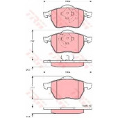 Колодки тормозные дисковые для AUDI A3, TT / SKODA OCTAVIA / VW BORA, GOLF, NEW BEETLE, PASSAT, VENTO <b>TRW GDB1275 / 21911</b>