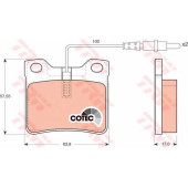 Колодки тормозные дисковые для MERCEDES V(638/2), VITO(638) <b>TRW GDB1289 / 21572</b>