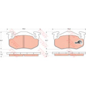 Колодки тормозные дисковые для CITROEN SAXO, XSARA, ZX / PEUGEOT 106, 205, 206, 306, 309 / RENAULT 11, 19, 9, CLIO, MEGANE, SUPER 5, THALIA <b>TRW GDB1305 / 20635</b>