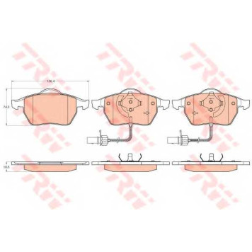 Колодки тормозные дисковые TRW GDB1307 / 20676