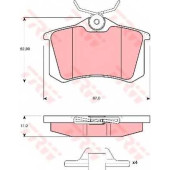 Колодки тормозные дисковые для FORD GALAXY / VW BORA, GOLF, PASSAT, POLO, SHARAN <b>TRW GDB1328 / 20961</b>