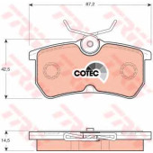 Колодки тормозные дисковые для FORD FIESTA(JD#,JH#), FOCUS(DAW,DBW,DFW,DNW) <b>TRW GDB1354 / 23353</b>