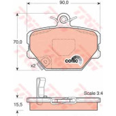 Колодки тормозные дисковые <b>TRW GDB1365 / 21998</b>