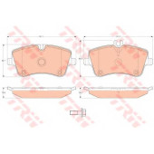 Колодки тормозные дисковые для MERCEDES C, CLC, CLK, CLS, E, S, SL, SLK, SLR <b>TRW GDB1413 / 23144</b>
