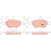 Колодки тормозные дисковые для FORD FIESTA, FUSION, KA, PUMA, STREET KA / MAZDA 121, 2, VERISA <b>TRW GDB1419 / 23202</b>
