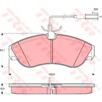 Колодки тормозные дисковые для CITROEN JUMPER(230,230L,230P) / FIAT DUCATO(230,230L,244,Z#) / PEUGEOT BOXER(230L,230P,244,ZCT#) <b>TRW GDB1426 / 21799</b>