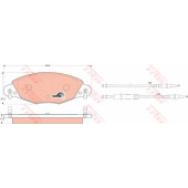 Колодки тормозные дисковые для CITROEN C5(DC#,DE#,RC#,RE#) <b>TRW GDB1449 / 23273</b>
