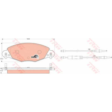 Колодки тормозные дисковые для CITROEN C5(DC#,DE#,RC#,RE#) <b>TRW GDB1449 / 23273</b>