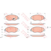 Колодки тормозные дисковые для FORD TRANSIT(FA# #,FB# #,FC# #,FD# #,FM# #,FN# #,FS# #,FZ# #) <b>TRW GDB1461 / 23434</b>