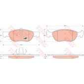 Колодки тормозные дисковые для FIAT PUNTO(188,188AX,199) <b>TRW GDB1487 / 21927</b>
