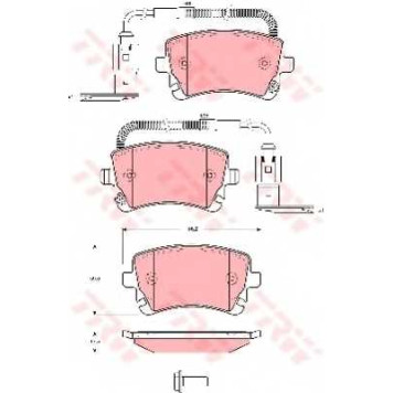 Колодки тормозные дисковые для VW PHAETON(3D#) <b>TRW GDB1508 / 23326</b>