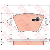 Колодки тормозные дисковые для FORD MONDEO(B4Y,B5Y,BWY) / RENAULT KANGOO Express(FC0/1#), KANGOO(KC0/1#) <b>TRW GDB1525 / 23557</b>