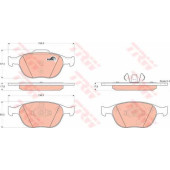 Колодки тормозные дисковые для FORD FOCUS(DAW,DBW,DNW), TOURNEO CONNECT, TRANSIT CONNECT(P65#,P70#,P80#) <b>TRW GDB1532 / 23440</b>