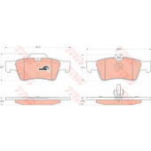 Колодки тормозные дисковые для MERCEDES C(S203), CLS(C218, C219, X218), E(S211, S212, W211, W212), S(C215, C216, V222, W220, W221, W222, X222), SL(R230) <b>TRW GDB1546 / 23334</b>