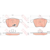 Колодки тормозные дисковые для VOLVO XC90 <b>TRW GDB1565 / 24141</b>