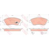 Колодки тормозные дисковые для OPEL COMBO, CORSA(73#,F08,F68,W5L), MERIVA, TIGRA TwinTop <b>TRW GDB1570 / 23225</b>