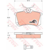 Колодки тормозные дисковые для AUDI A2(8Z0) / VW GOLF(1K1) <b>TRW GDB1578 / 23554</b>