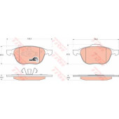 Колодки тормозные дисковые для FORD C-MAX, ECOSPORT, FOCUS, KUGA / MAZDA 3, 5, BIANTE, PREMACY / VOLVO C30, C70, S40, V40, V50 <b>TRW GDB1583 / 23723</b>