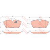 Колодки тормозные дисковые для BMW 1(E81,E82,E87,E88) <b>TRW GDB1611 / 23915</b>