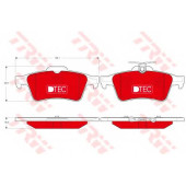 Колодки тормозные дисковые для CHEVROLET VECTRA / CITROEN C5 / FORD FOCUS / MAZDA 3, BIANTE, PREMACY / NISSAN PRIMERA / OPEL SIGNUM, VECTRA / PEUGEOT 508 / RENAULT ESPACE, LAGUNA, LATITUDE, MEGANE, VEL SATIS / SAAB 9-3, 9-3X / VOLVO S40 <b>TRW GDB1621DTE 