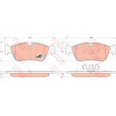 Колодки тормозные дисковые для BMW 1(E81,E82,E87,E88), 3(E90) <b>TRW GDB1625 / 23935</b>