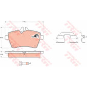 Колодки тормозные дисковые для MERCEDES A(W169) <b>TRW GDB1629 / 24077</b>