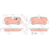 Колодки тормозные дисковые для LAND ROVER DISCOVERY(LA,LA#,TAA), RANGE ROVER(LM,LS) / NISSAN ALMERA(N16) <b>TRW GDB1632 / 24192</b>