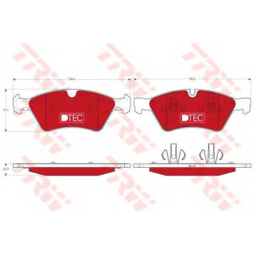 Колодки тормозные дисковые для MERCEDES E(S211,W211), G(W463), GL(X164), M(W164,W166), R(V251,W251) <b>TRW GDB1642DTE / 23922</b>