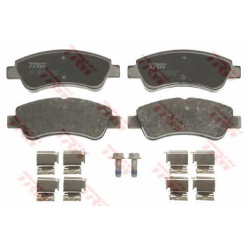Колодки тормозные дисковые для CITROEN C-ELYSEE, C3, C4 CACTUS, DS3 / PEUGEOT 2008, 206(2A/C), 207(WA#,WC#,WK#), 208, 301 <b>TRW GDB1677 / 23599</b>-1