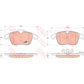 Колодки тормозные дисковые для FORD GALAXY, MONDEO, S-MAX / LAND ROVER FREELANDER / VOLVO S60, S80, V60, V70, XC70 CROSS COUNTRY, XC70 <b>TRW GDB1683 / 24123</b>