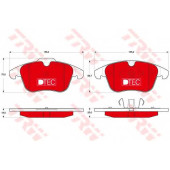 Колодки тормозные дисковые для FORD GALAXY, MONDEO, S-MAX / LAND ROVER FREELANDER / VOLVO S60, S80, V60, V70, XC70 CROSS COUNTRY, XC70 <b>TRW GDB1683DTE / 24123</b>