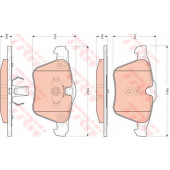 Колодки тормозные дисковые для FORD GALAXY(WA6), S-MAX(WA6) / VOLVO S60, S80(AS), V60, V70(BW,SW), XC70 CROSS COUNTRY, XC70 <b>TRW GDB1684</b>