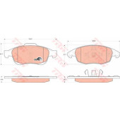 Колодки тормозные дисковые для CITROEN BERLINGO(B9,MF), C4(B7,UA#,UD#), DS4, DS5 / PEUGEOT 5008, PARTNER <b>TRW GDB1690 / 24538</b>