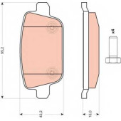 Колодки тормозные дисковые для LAND ROVER FREELANDER(FA#,LF#) <b>TRW GDB1709 / 24537</b>